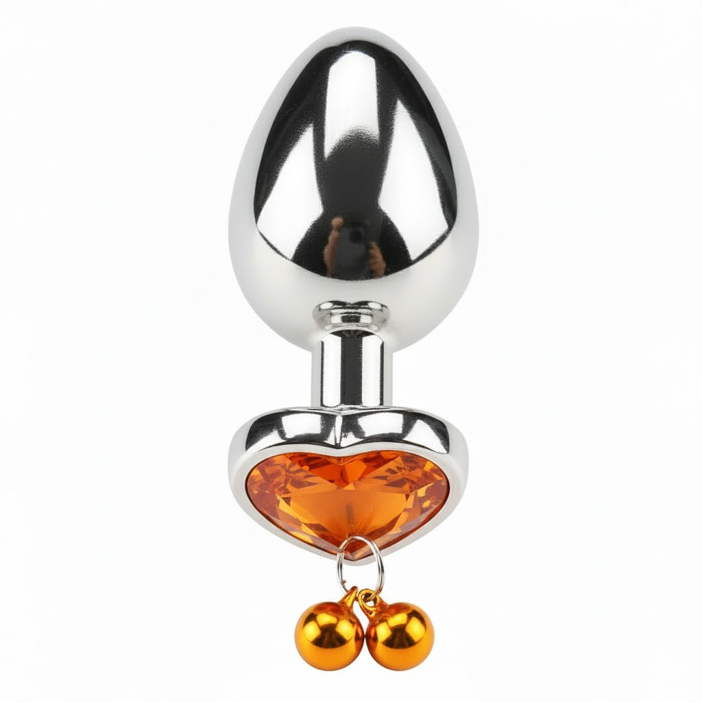 Silver Plug Massager for Unisex to Enjoy Privet Relaxation Orange