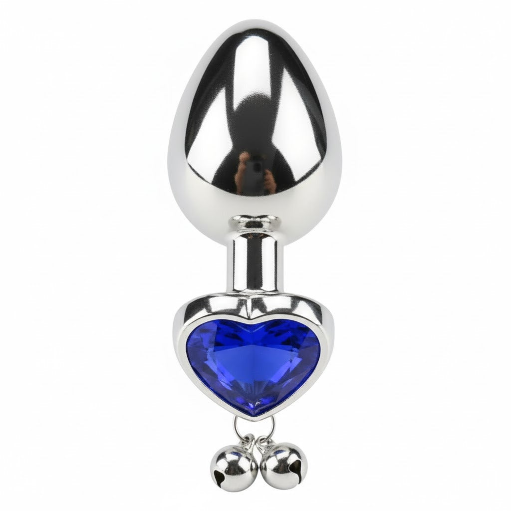 Silver Plug Massager for Unisex to Enjoy Privet Relaxation Blue